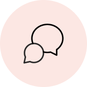 Chat icon - two speech bubbles