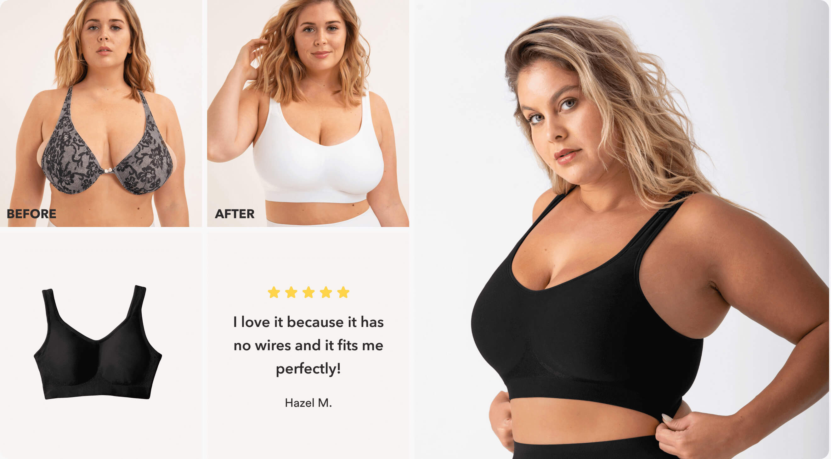 Shaper Bra Before and After