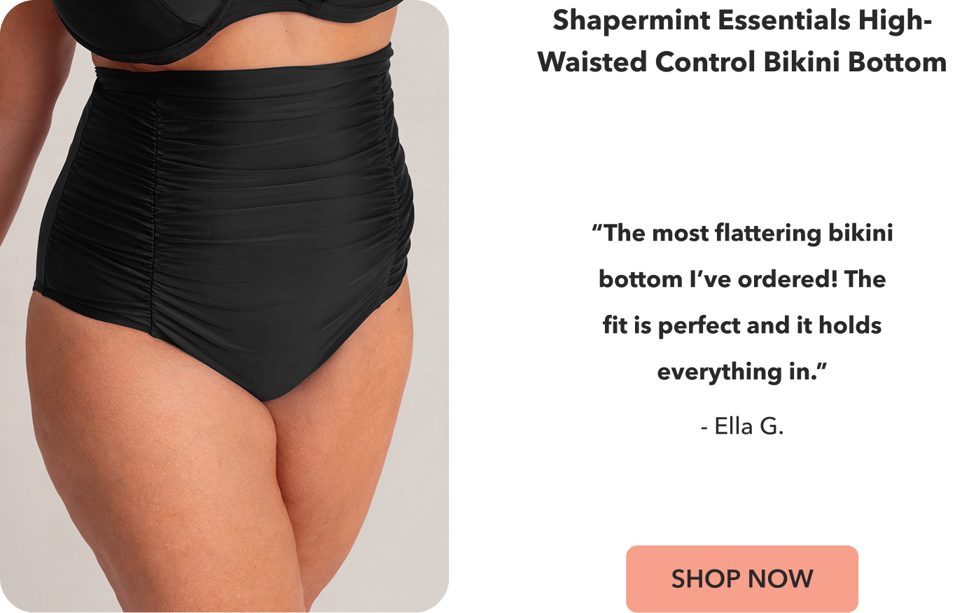 Shapermint Essentials High-Waisted Control Bikini Bottom