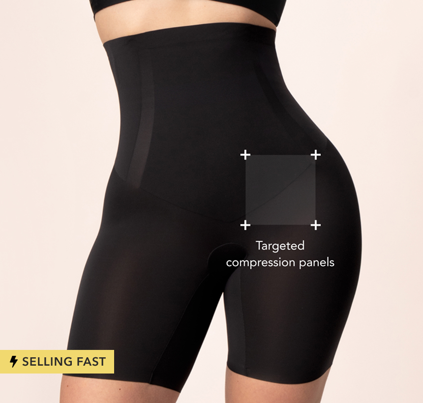 Everyday Empower High-Waisted Shaper Short on model, product detail