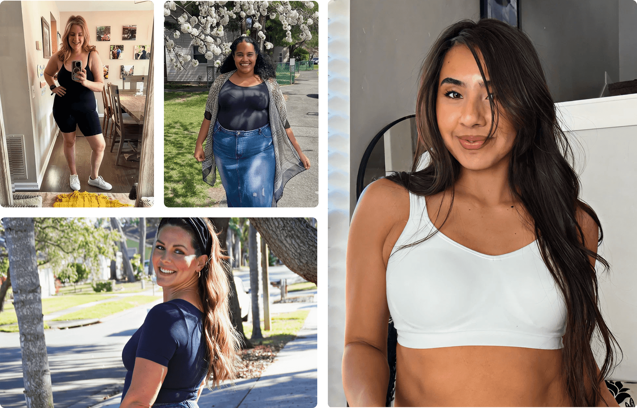 Shapermint Brand Ambassadors and community collage promoting body confidence