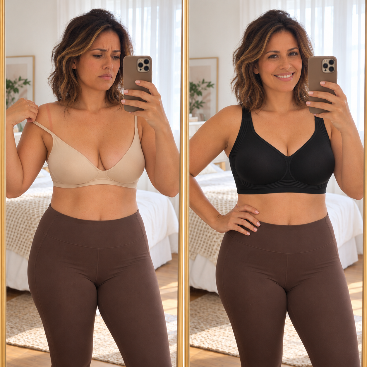 5 Reasons Women With Sagging Breasts Are Switching to This Wireless Jelly Bra (It Supports Up to a G Cup) before and after comparison