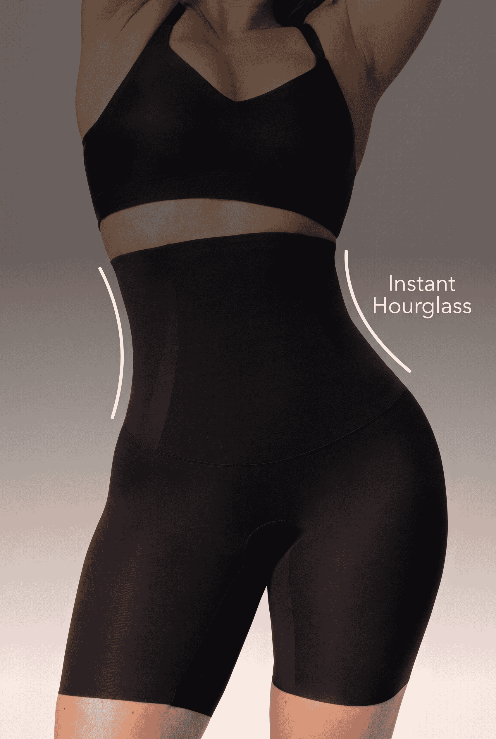 Everyday Empower High-Waisted Shaper Short on model, product detail