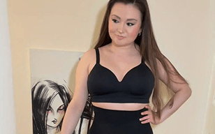 Customer wearing a Shapermint bra