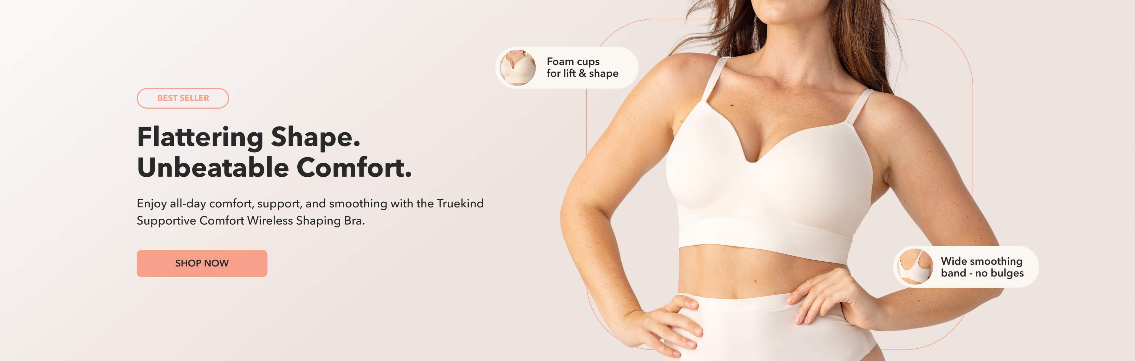 Truekind Supportive Comfort Wireless Shaping Bra