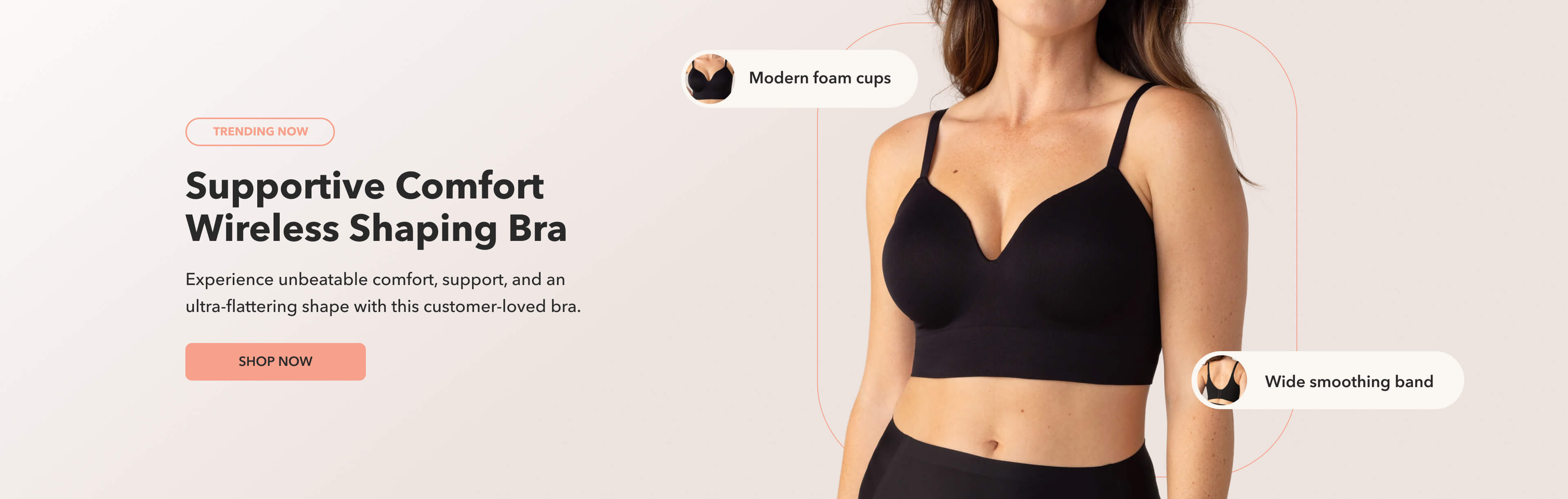 Supportive Comfort Wireless Shaping Bra