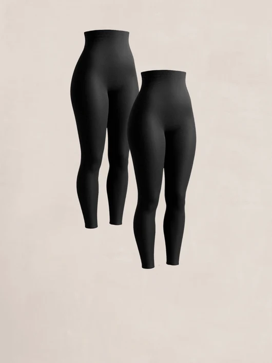 Shapermint Essentials 2-Pack High Waisted Shaping Leggings Shapermint Essentials 2-Pack High Waisted Shaping Leggings