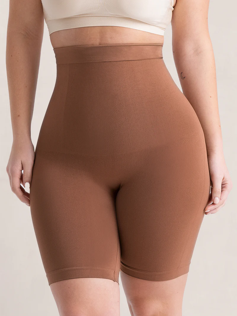 High-Waisted Shaper Shorts Latte color