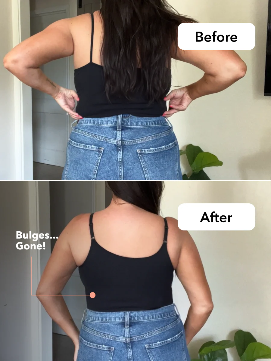 Back Shapermint Cami Before and After