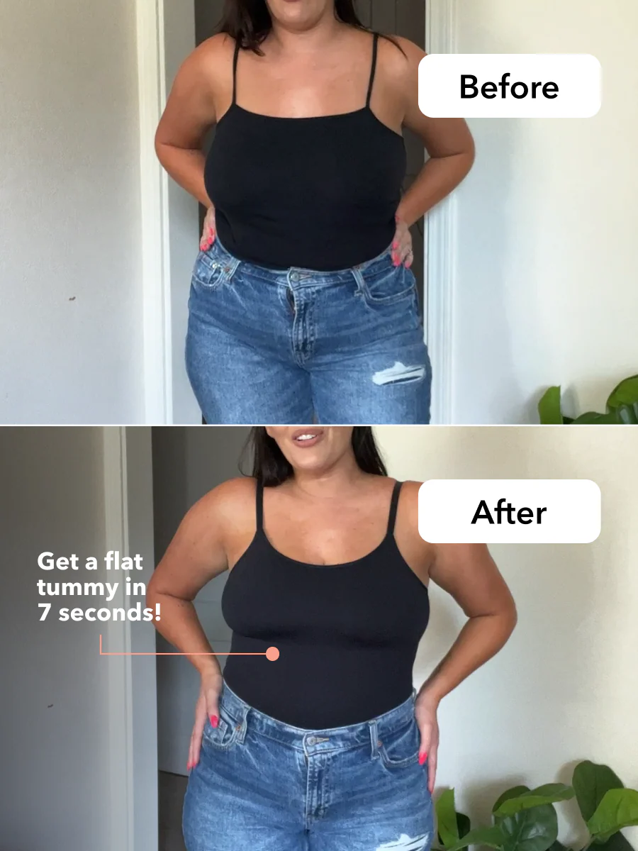 Scoop Neck Cami Before and After