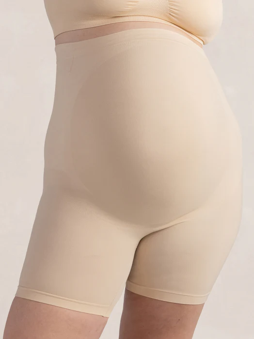 Maternity Belly Support Shorts Chai Color