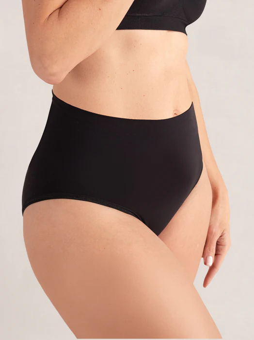 Mid-Waist Menopause Brief Black