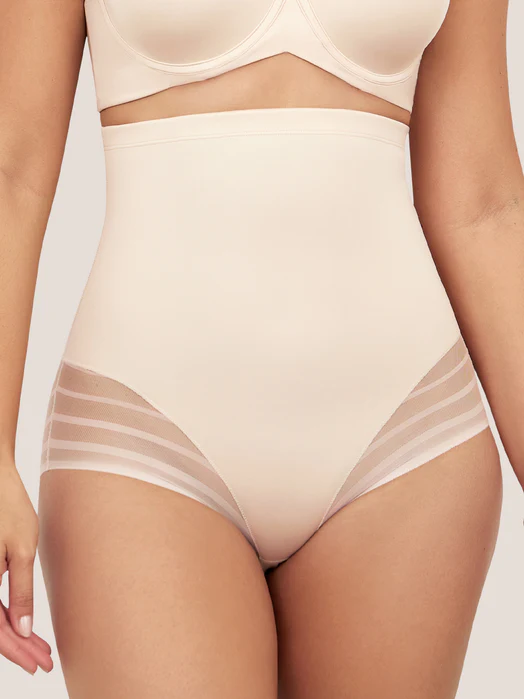 Curveez Flawless Control High-Waist Brief Beige front