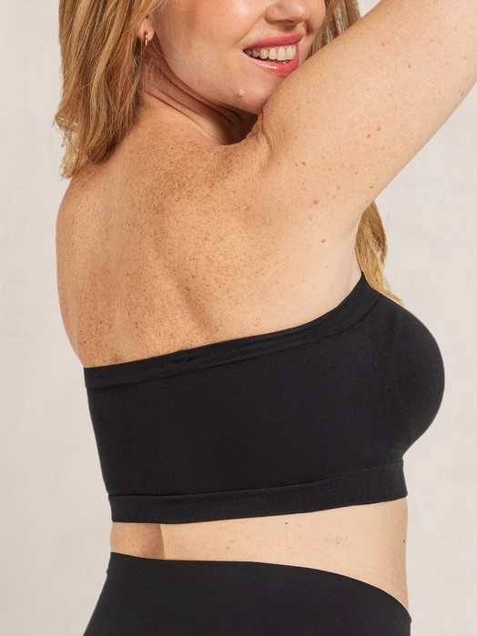 Convertible Strapless Bandeau Bra BLACK back
