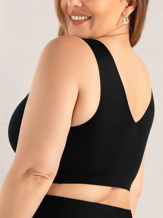 V-Neck Bralette BLACK BACK