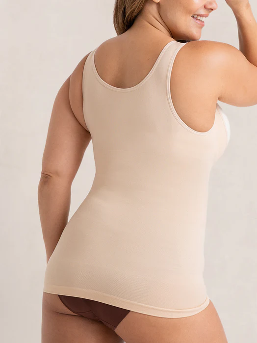 Shapermint Essentials Open Bust Shaper Cami beige back