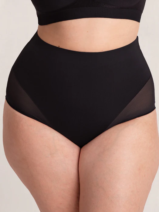 Shapermint Essentials Everyday Empower Mesh Shaper Panty Black