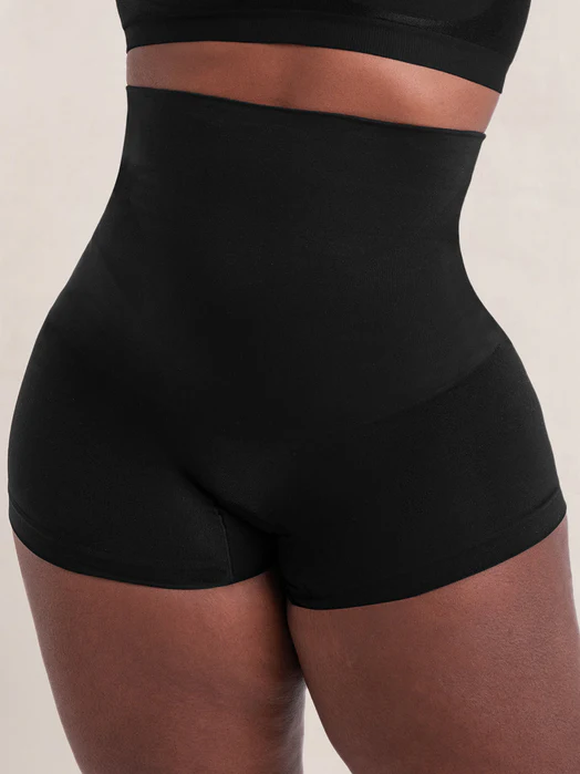 High-Waisted Shaper Boyshort black