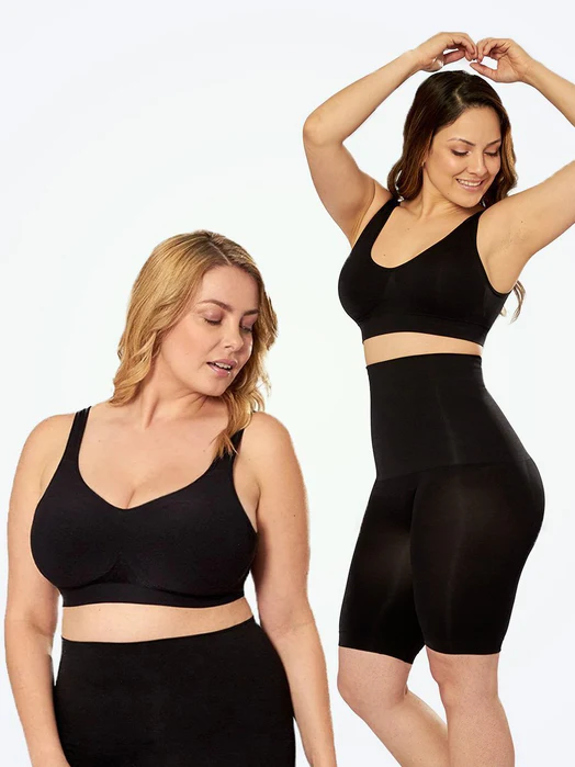 Shapermint Empetua Bra Black / M Bundle Truekind® & Empetua® - 1 Shaping Bra + 1 High Waisted Shaper Shorts
