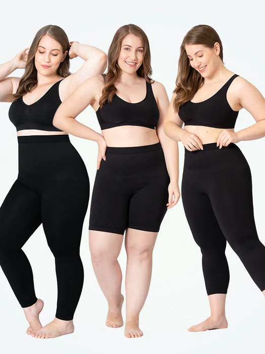 Plus size Bundle Shaping Leggings, Capri and Bikeshort