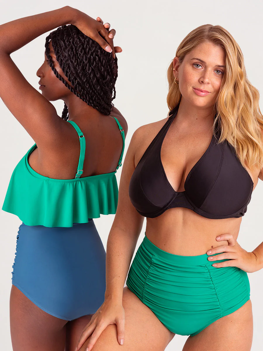 Bundle Halter Bikini Top + Ruffled Bikini Top colors